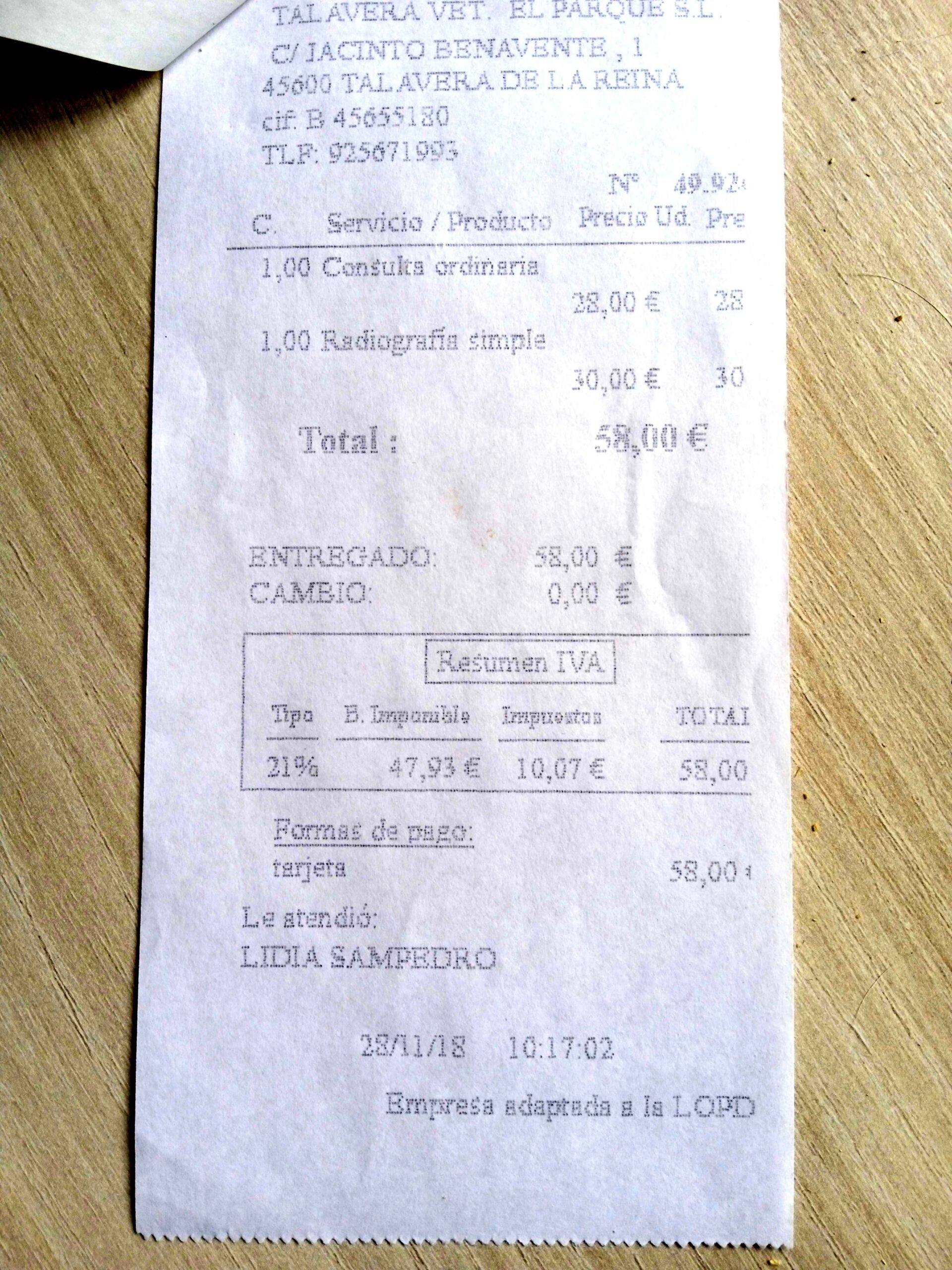 cuenta fiel | factura