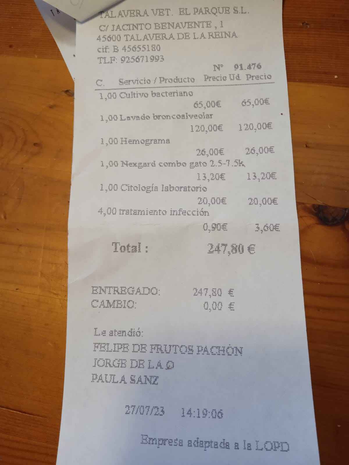 cuenta fiel | factura