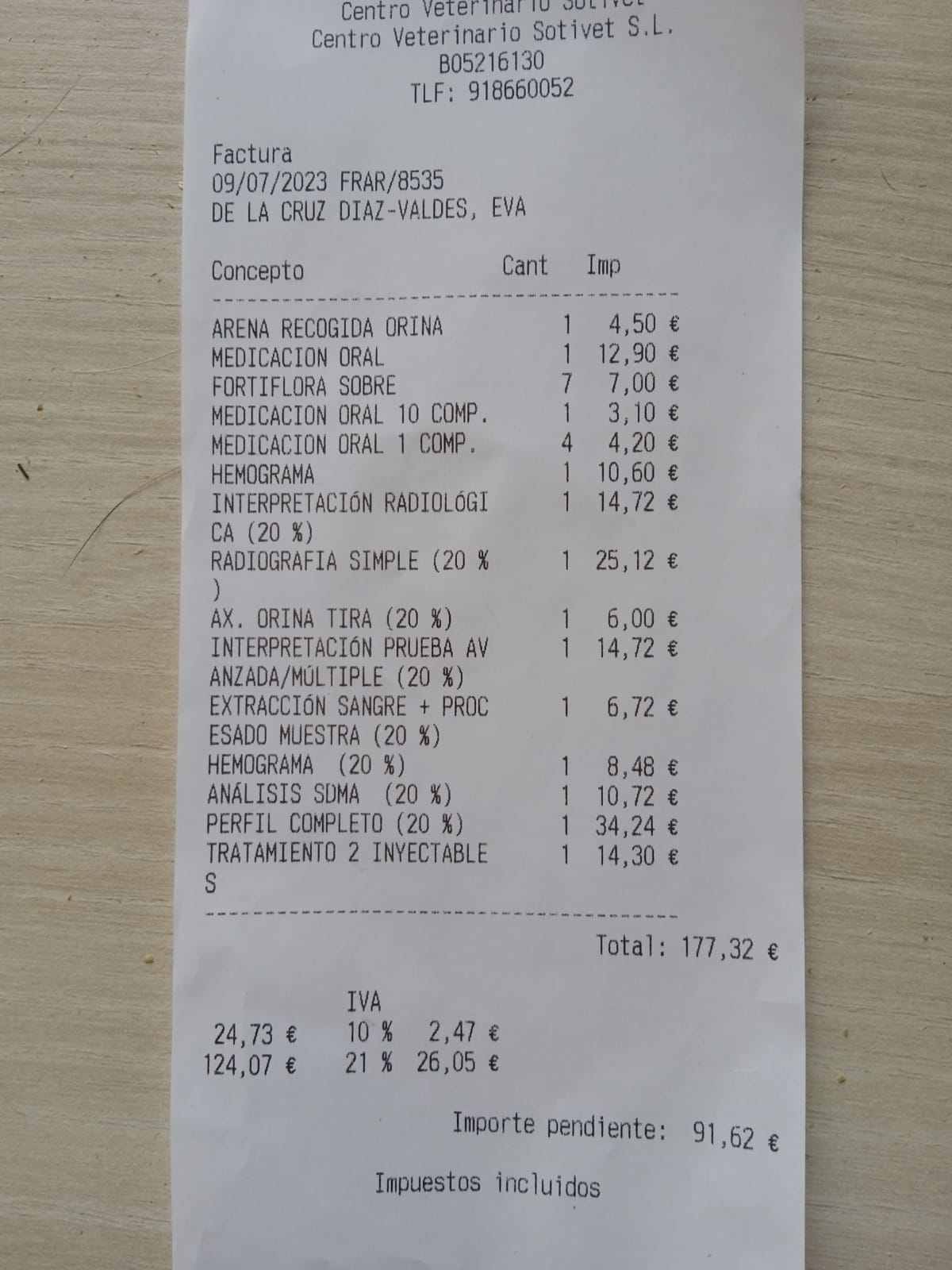 cuenta fiel | factura