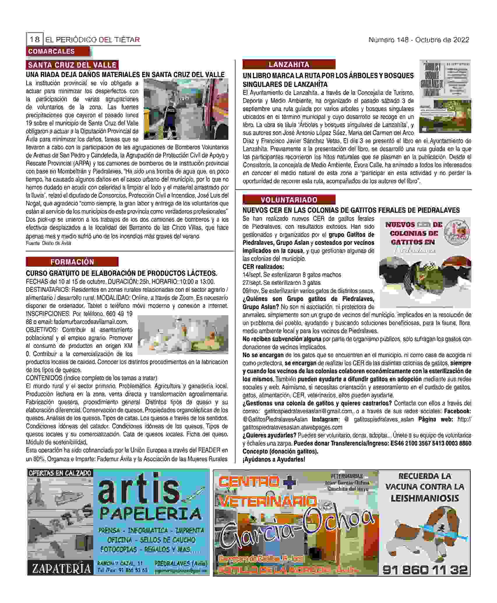 Prensa artículo en el periódico local