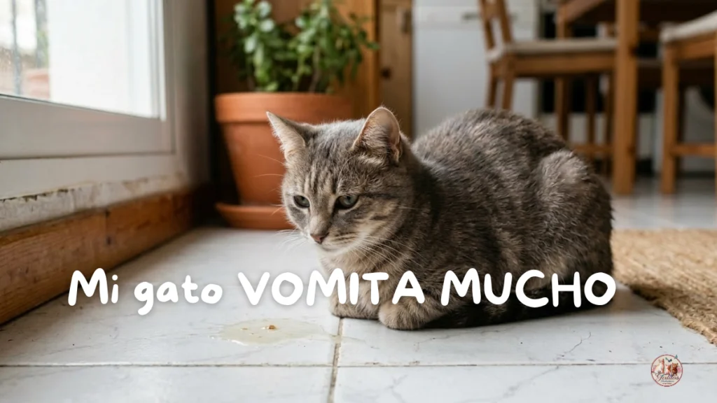 Mi gato vomita mucho
